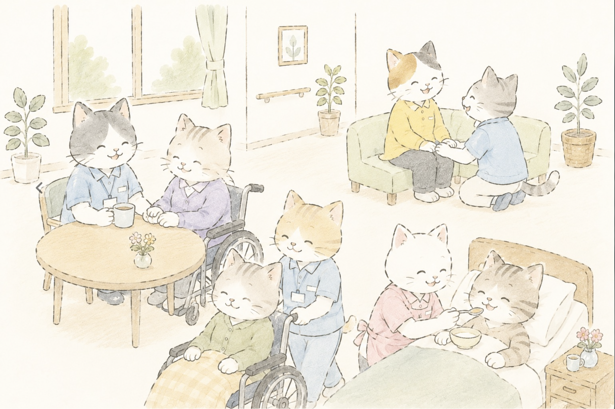 介護施設のイラスト